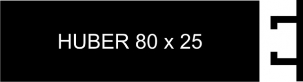 Briefkastenschild Huber silber 80x25mm
